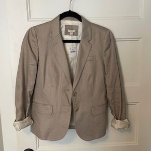 J. Crew beige linen blazer